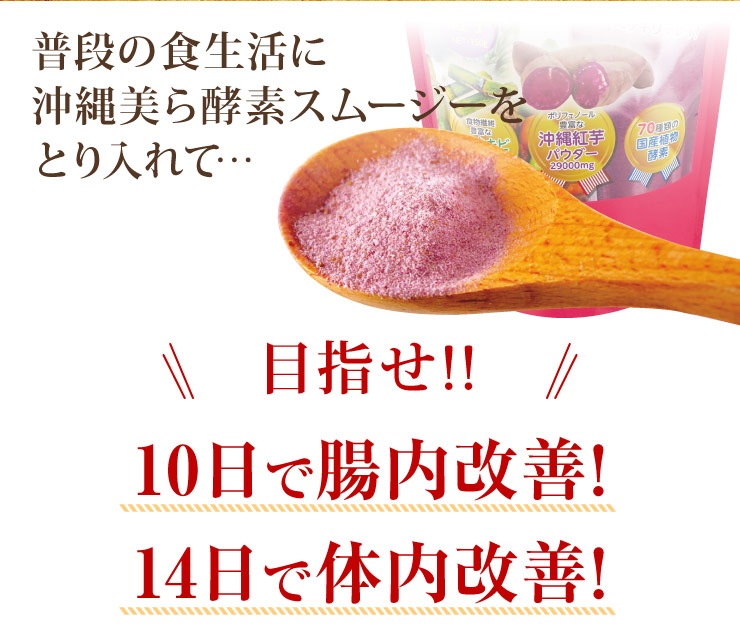 国内外の人気！ 沖縄美ら酵素スムージー 150g 紅芋 70種類の国産酵素と食物繊維たっぷり 送料無料